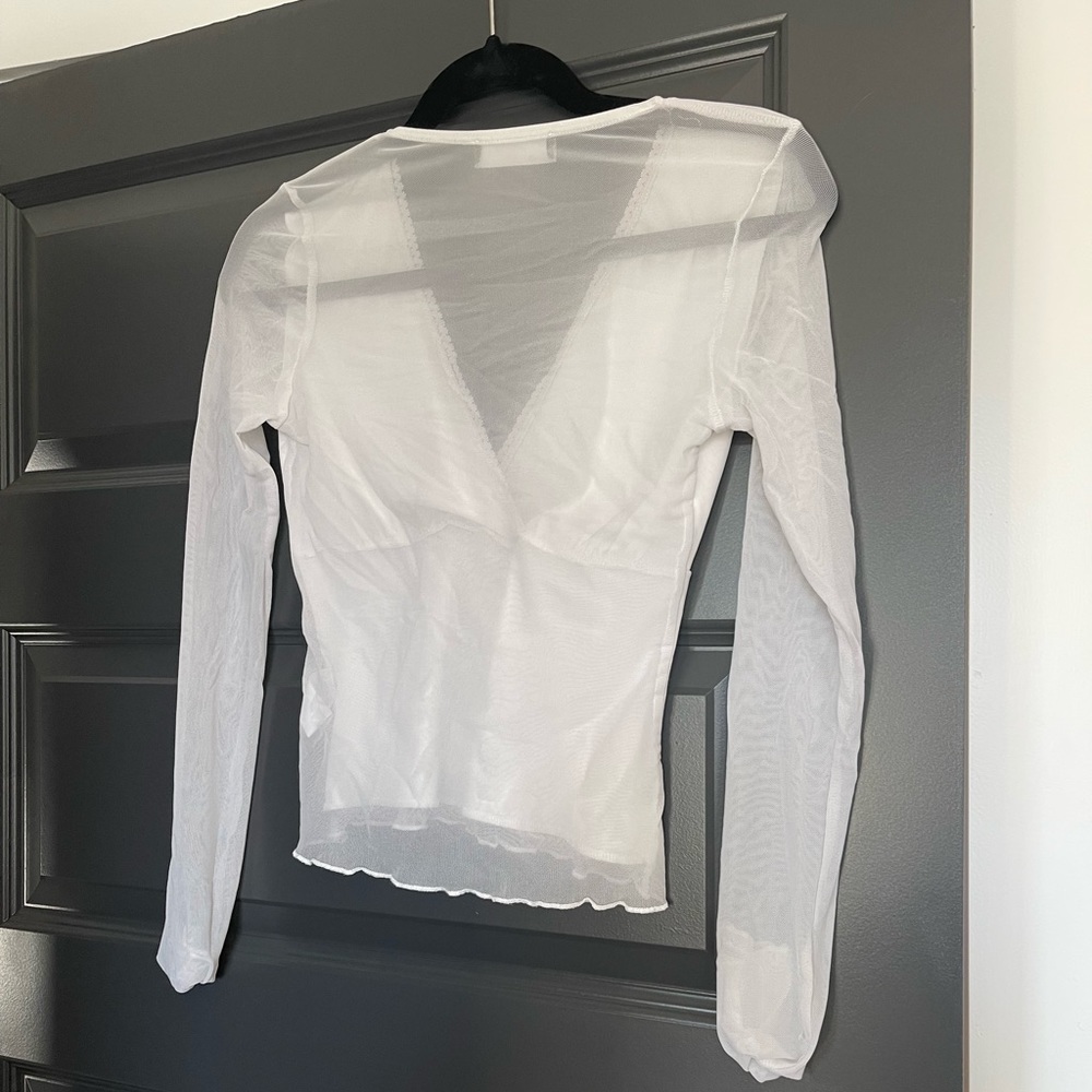 Blue Blush Sheer Top